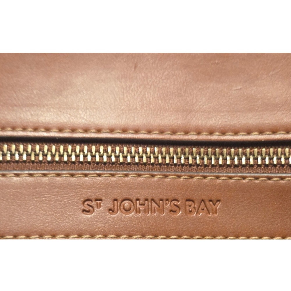 St Johns Bay Crossbody Bag Womens Medium Black Brown Tassel Faux Leather Purse4 - Picture 4 of 4